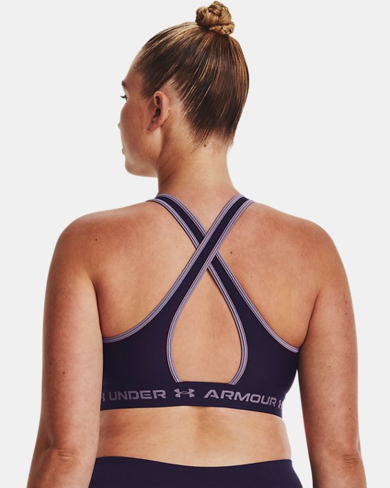 Damen Sport-BH Armour® Mid Crossback, Purple, pdpMainDesktop image number 7